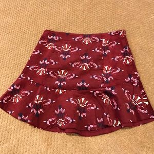 Free people maroon skirt